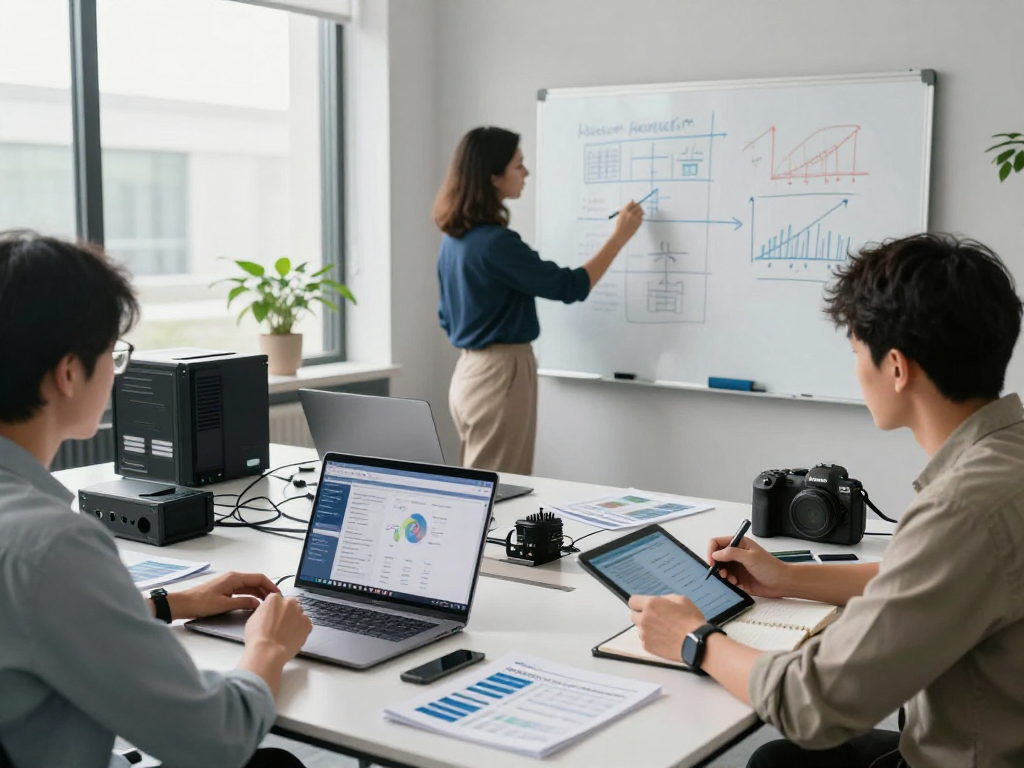 En una reunión sobre Reseller Hosting en México, profesionales analizan planes de hosting mientras colaboran en un ambiente moderno.