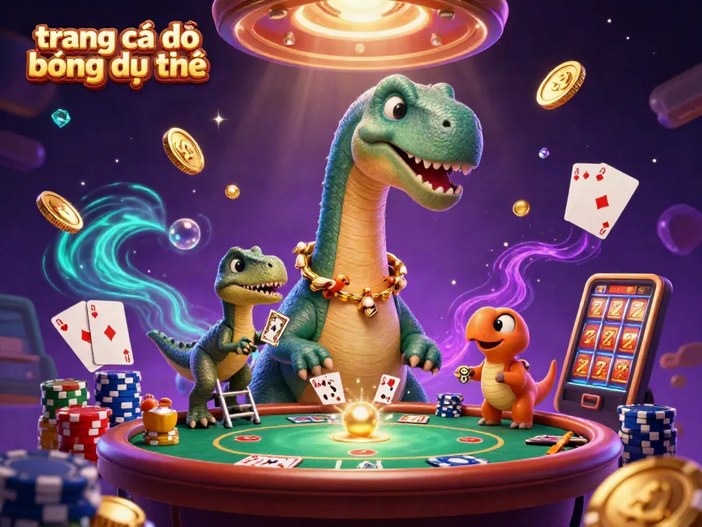 Các trang cá độ bóng đá trực tuyến nổi bật với brontosaurus và raptor tại sòng bài.