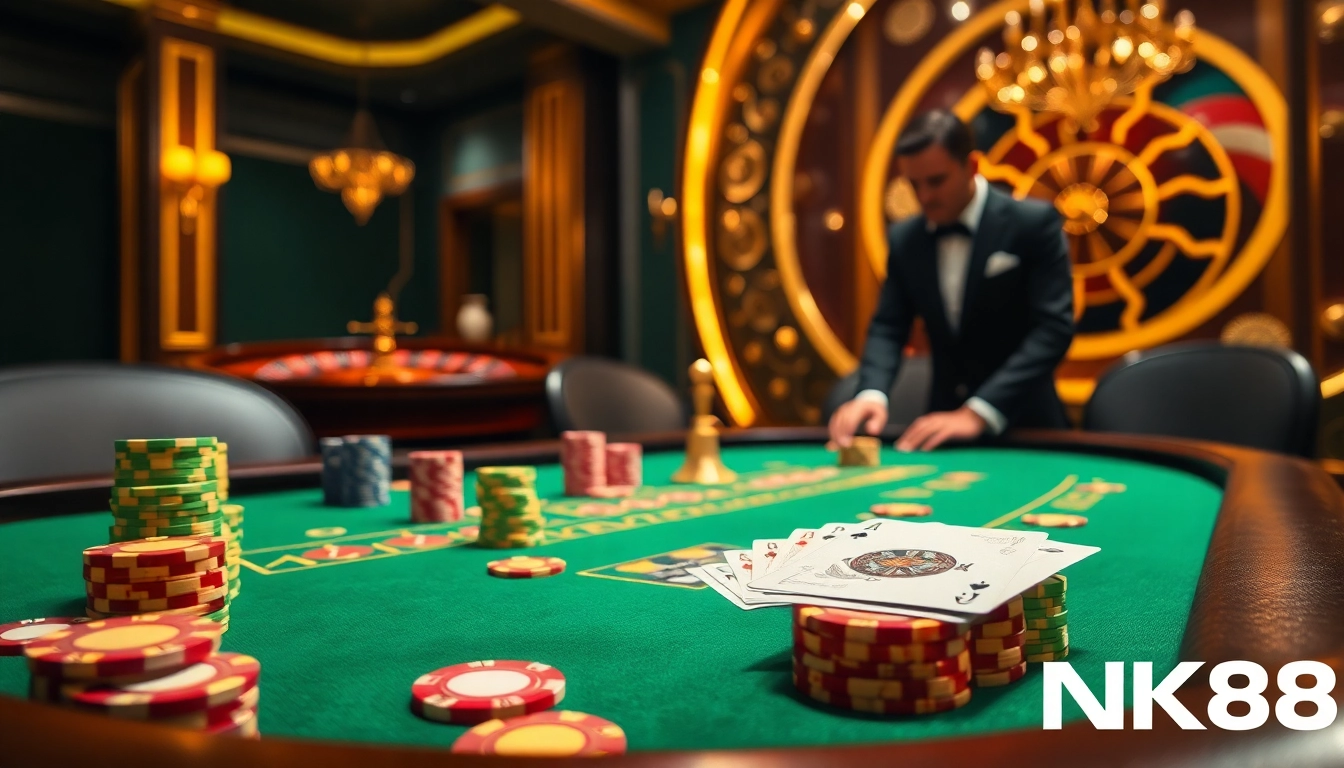 Win at NK88 with exciting poker action and luxurious casino elements.