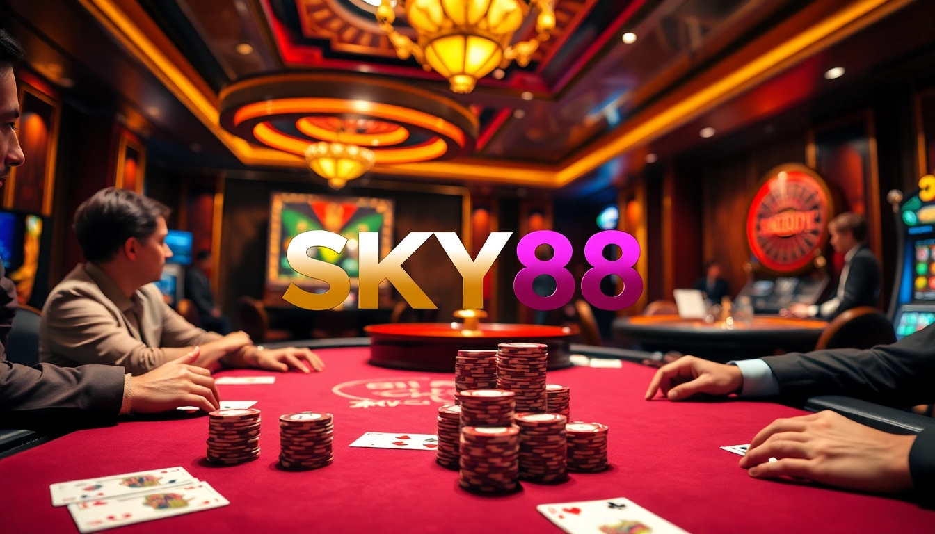 Engage in high-stakes poker at SKY88 casino, where excitement and luxury meet.