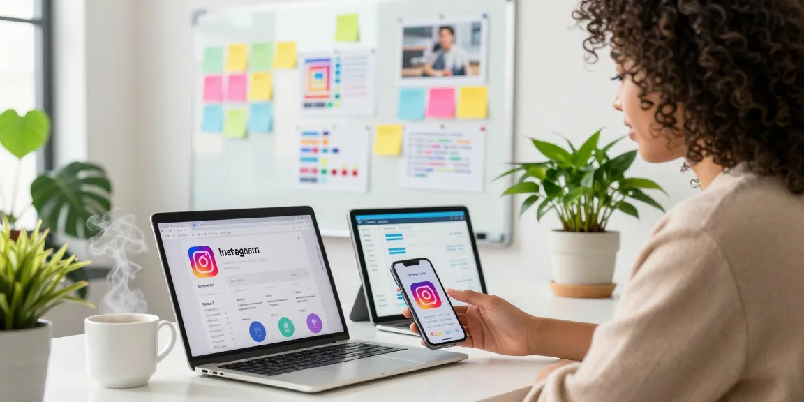 Purchase Instagram followers package options displayed on a modern workspace desk.