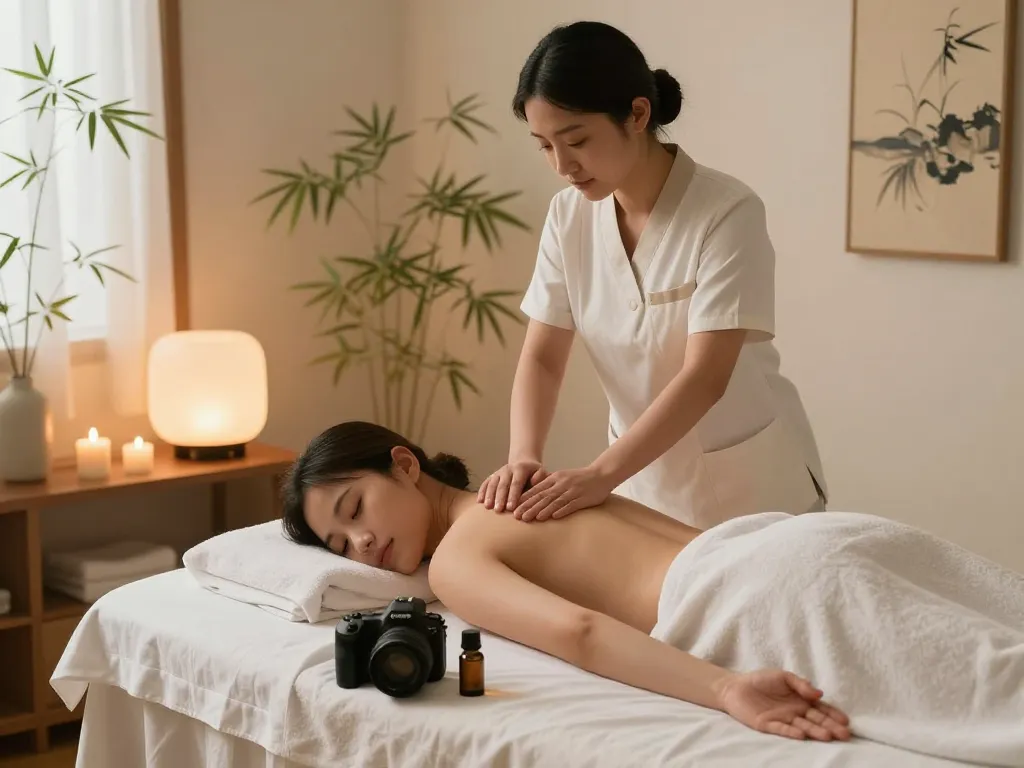 Experience a calming 마포스웨디시 massage in a serene wellness environment with soothing elements.