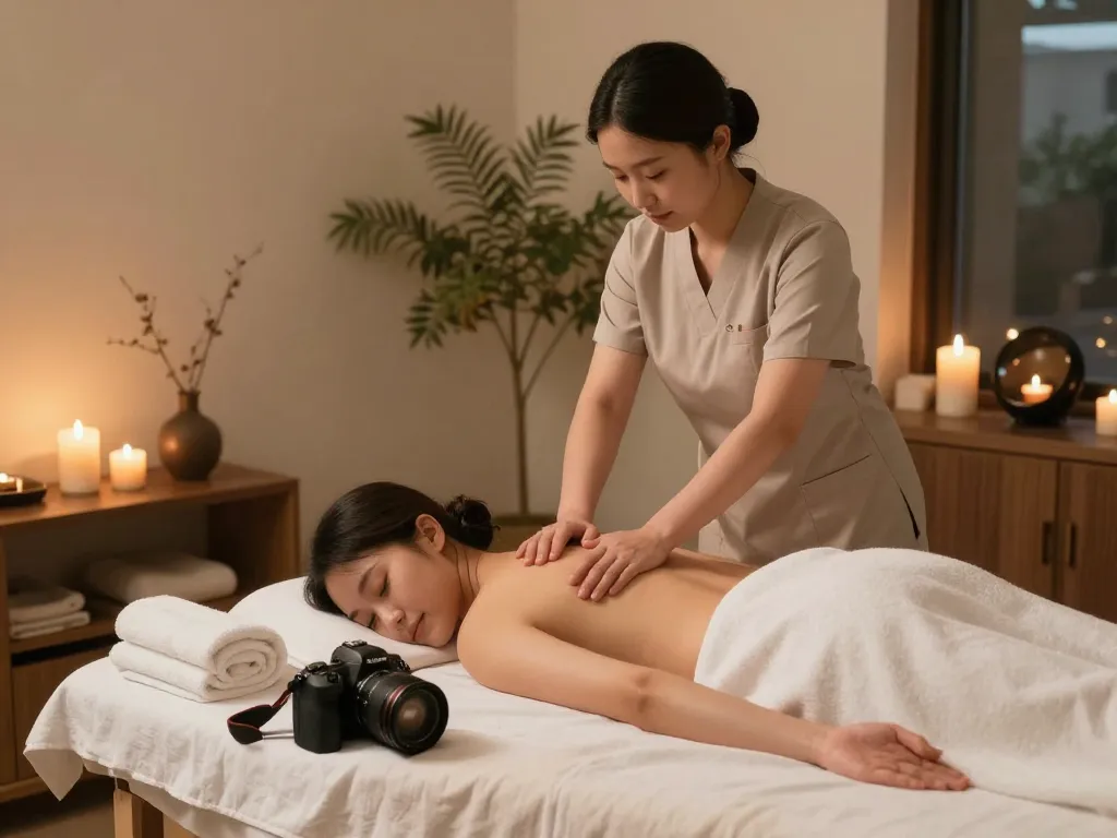 Calm scene of 인계동마사지 therapy showcasing soothing Swedish massage in a serene environment