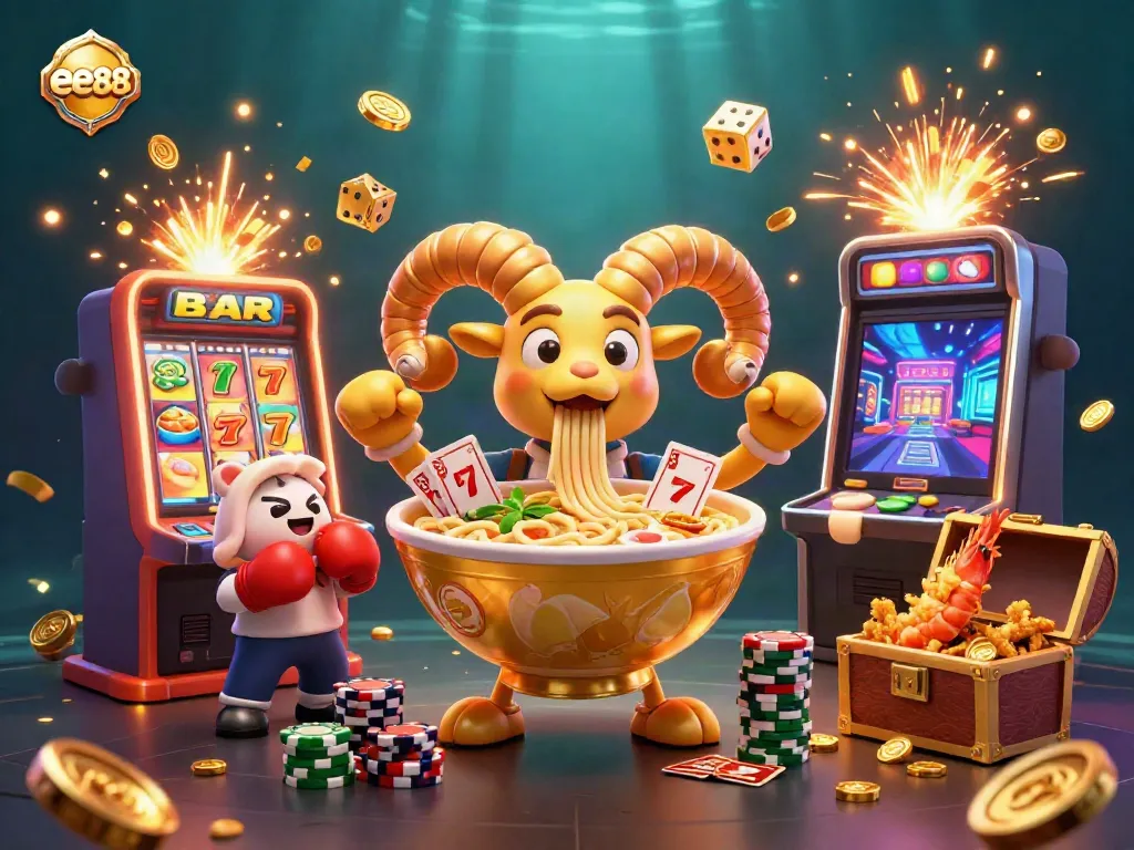 Experience the excitement of ee88 with vibrant 3D characters and a jackpot explosion of coins!