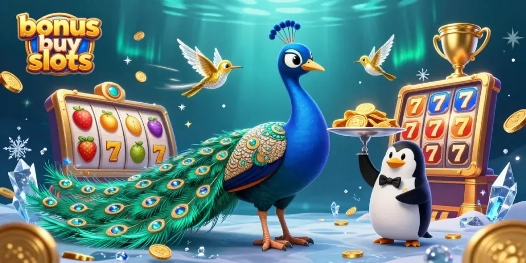 Experience thrilling bonus buy slots with dynamic slot reels, rich colors, and lively characters.