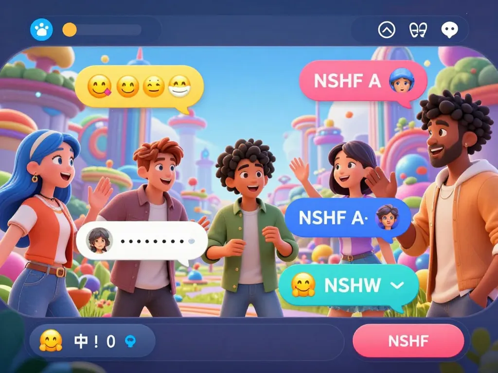 Engaging NSFW AI character interactions in a vibrant digital chat environment.