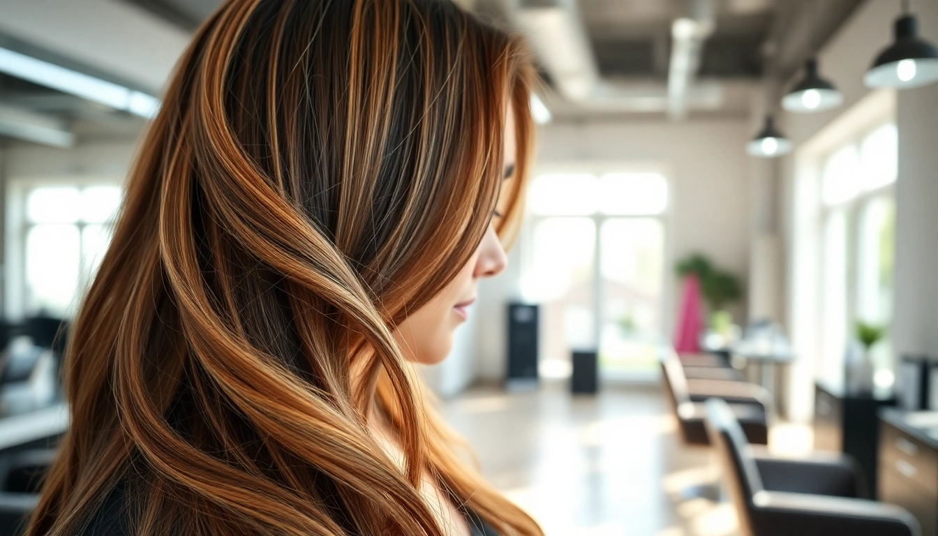 Apply invisi edge clip in hair extensions for a natural seamless look in a chic salon setting.