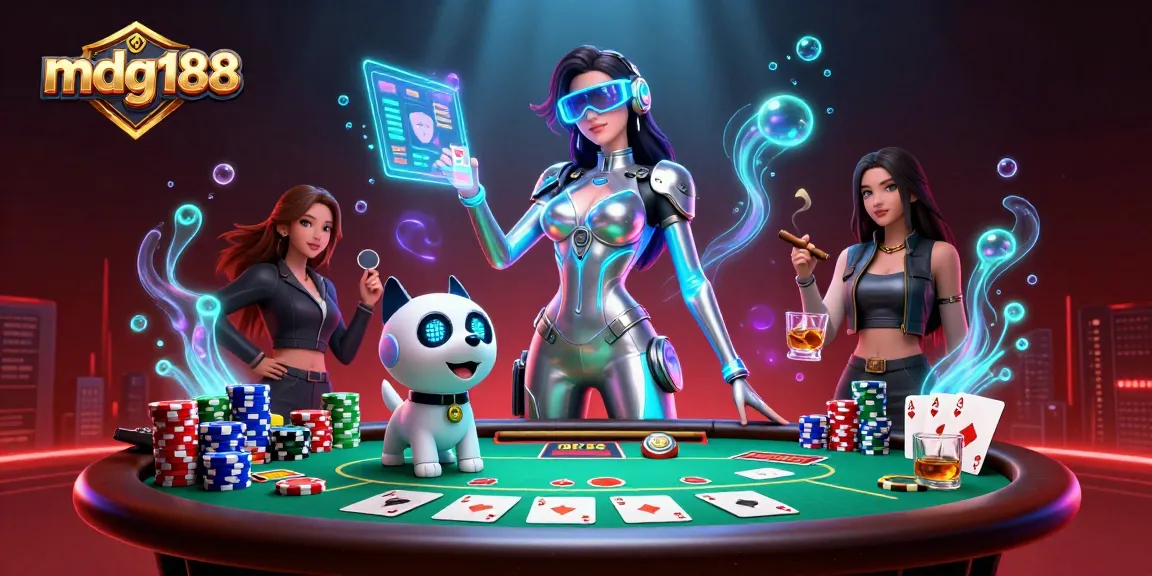 Experience thrilling excitement at mdg188 with a vibrant poker scene featuring engaging characters.