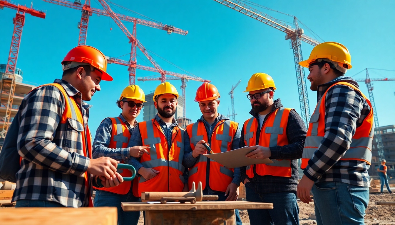 Engaged apprentices in a construction apprenticeship working together on-site, enhancing their practical skills.