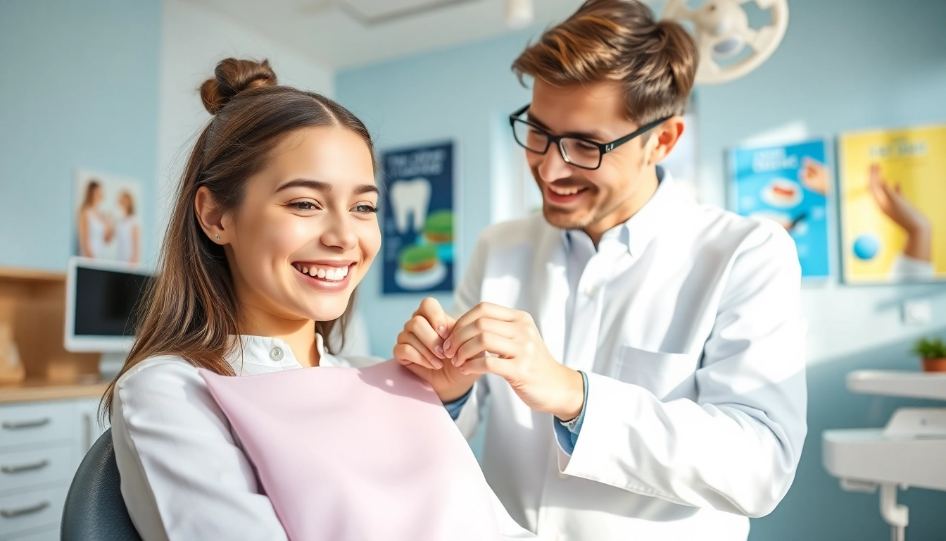 Fitting Braces for teenagers Hawthorn in a modern orthodontic clinic.
