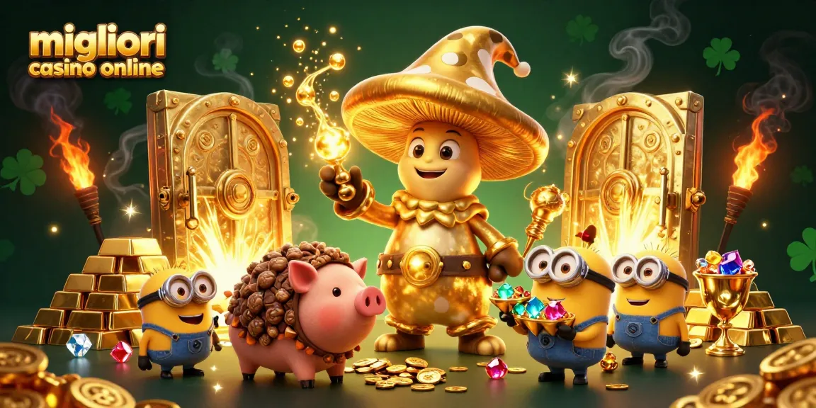 I migliori casinò online con il mago di funghi d'oro e tesori scintillanti in un'atmosfera incantevole.