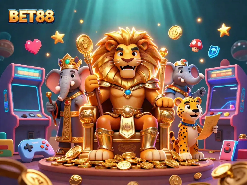 BET88 mang đến trải nghiệm cá cược sống động với những nhân vật vui nhộn trong không gian đầy màu sắc.