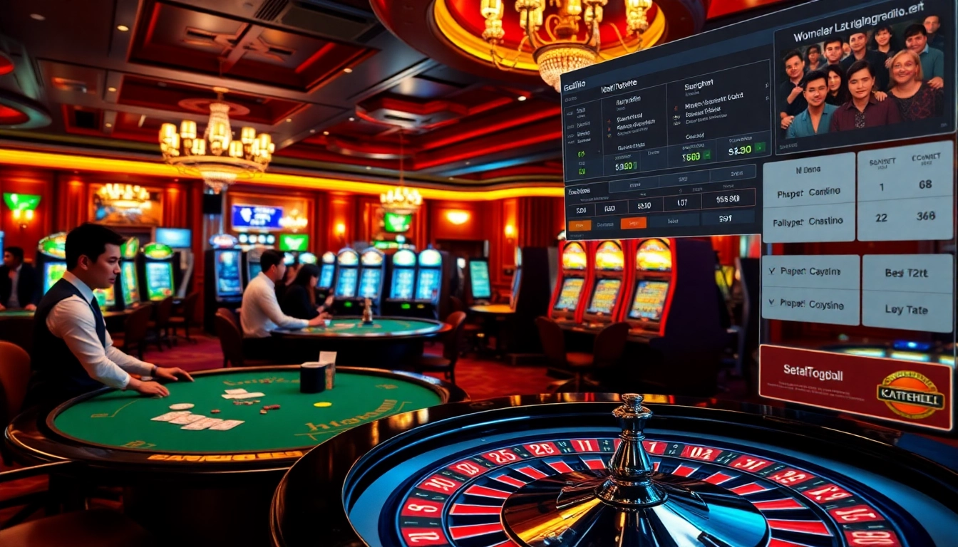 Players enjoying a thrilling game at a luxurious casino, inspired by gtatogel betting experiences.