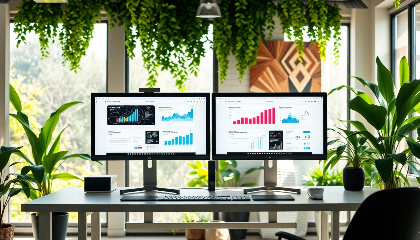 Marketing im kreativen Büro eines Webdesign-Agenturen mit modernen Arbeitsplätzen und innovativen Designs.