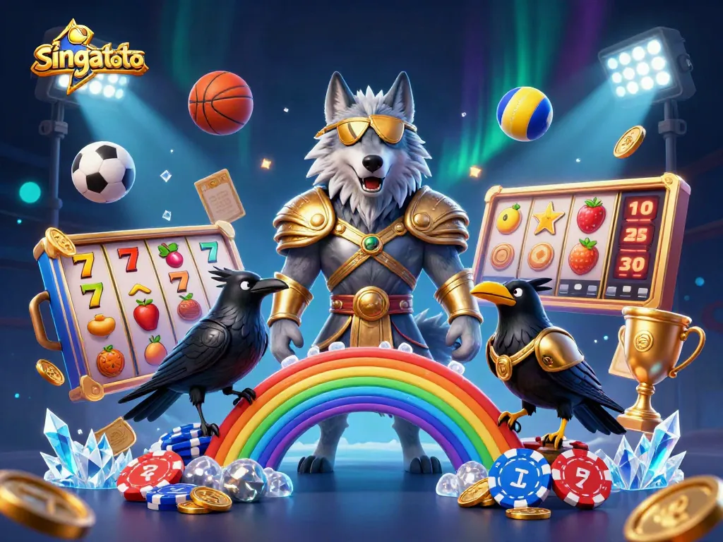 Engage with singatoto through thrilling slot games amid dynamic sports elements and Norse mythology imagery.