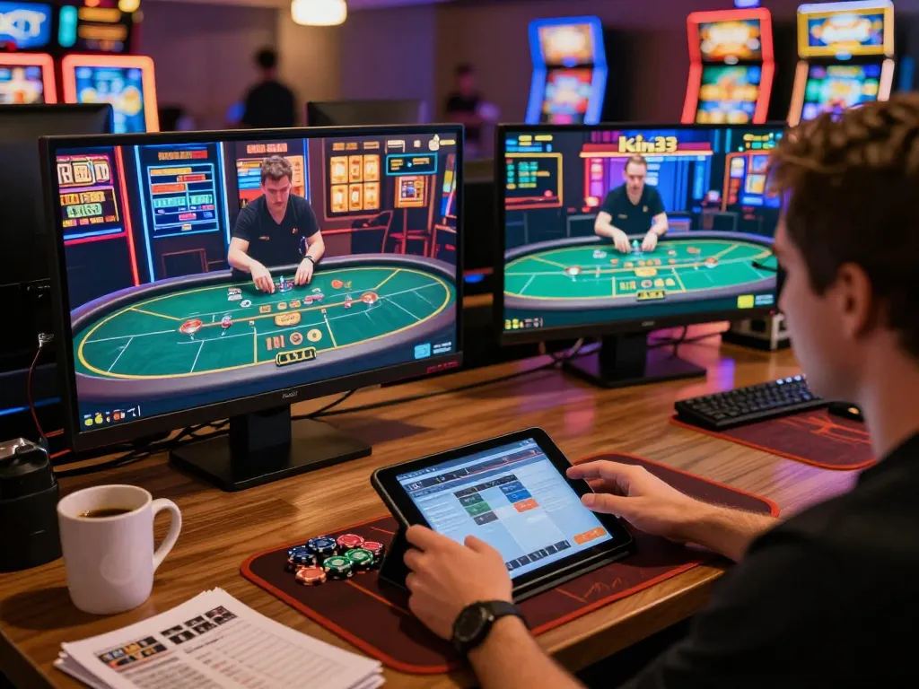 Engaging live dealer gameplay experience while using king33 for strategic online gambling.