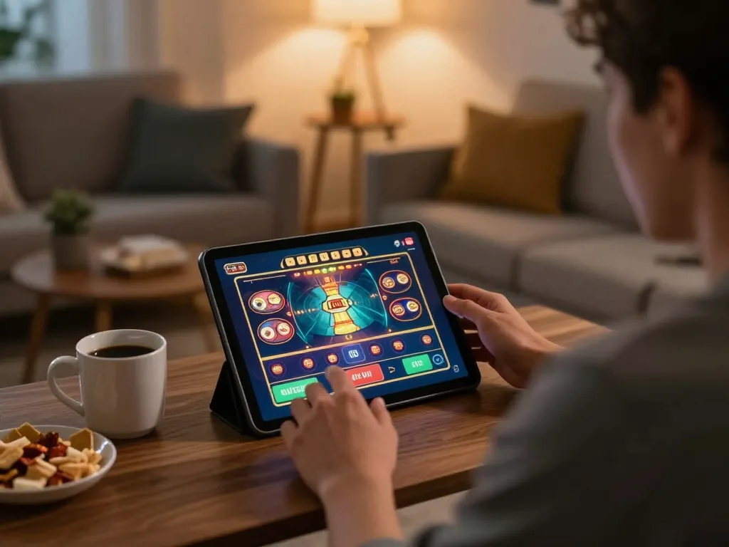 Engagera dig i casino utan licens från bekvämligheten av hemmet med en surfplatta för onlinespel.