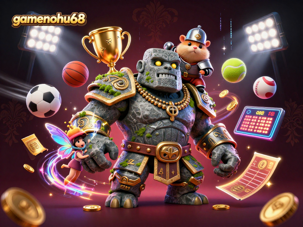 Join the excitement at gamenohu68 as the stone golem guardian comes alive with magical charm!