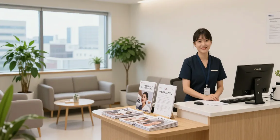 居心地の良い雰囲気で、フレンドリーな受付があるVIO脱毛+クリニックの待合室を紹介。