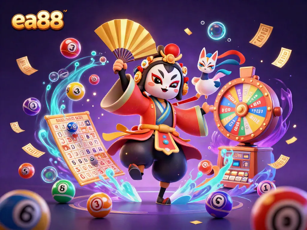 Các linh vật ea88 trong sòng bạc, xổ số đầy màu sắc với hàng triệu phần thưởng.