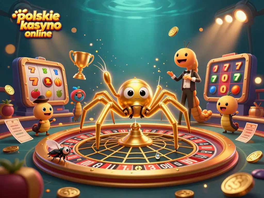 Engage with the thrilling atmosphere of polskie kasyno online as the golden spider spins a roulette web.