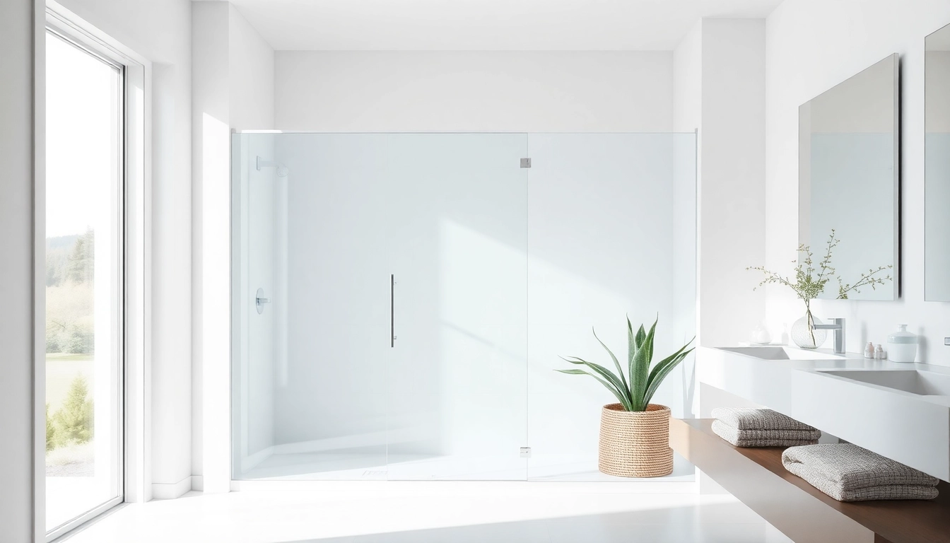 Elegant shower doors uk in a bright modern bathroom with sleek glass design.
