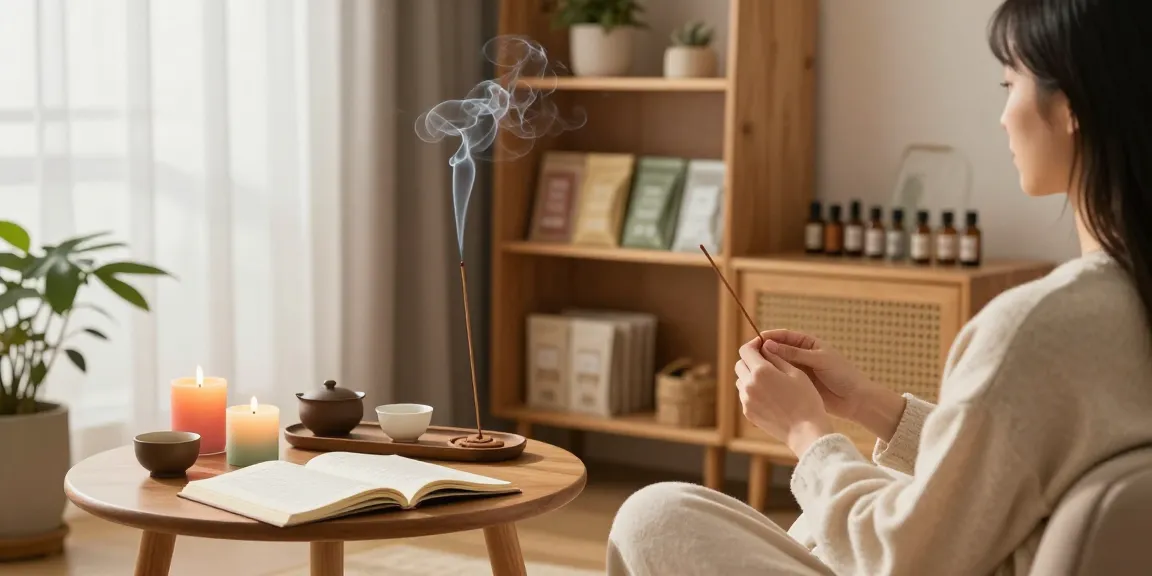 Relaxing incense corner with fragrances and calming atmosphere, incense-high-com.