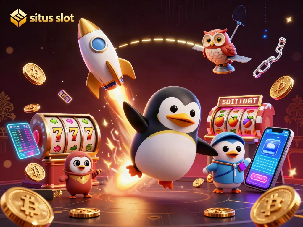 Permainan situs slot dengan penguin emas mendorong jackpot terbesar dan simbol slot informatif