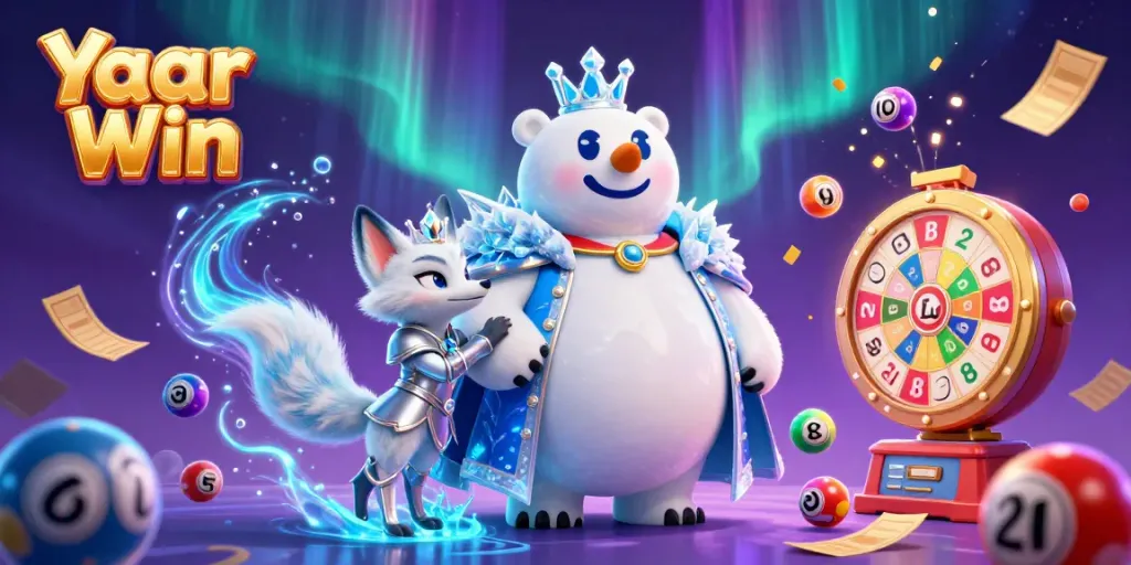Experience Yaar Win with vibrant lottery elements and enchanting characters in a captivating gaming scene.
