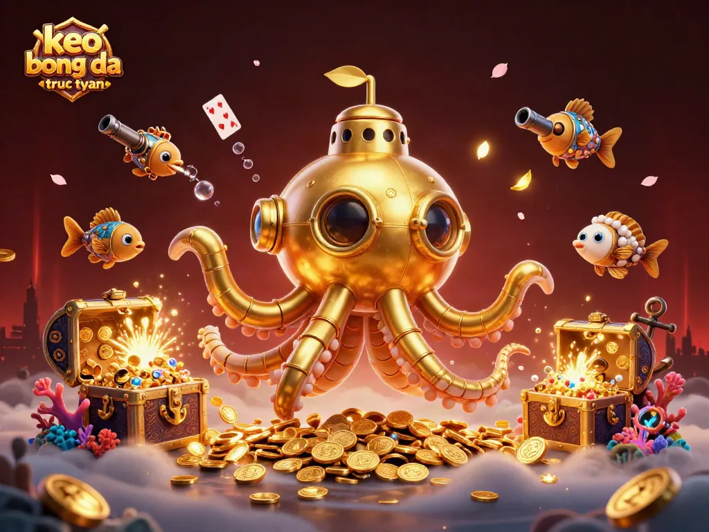Kèo bóng đá trực tuyến tại giữa bối cảnh hoành tráng với hình ảnh các yếu tố game bạc.