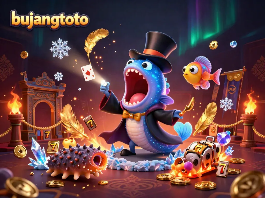 Engage with bujangtoto's thrilling slot games illustrated by a charming deep-sea magical duo.