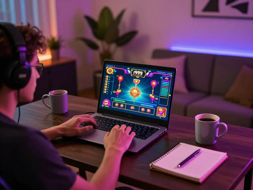 Engaging in live casino gameplay at home on 5699, showcasing colorful game interface.
