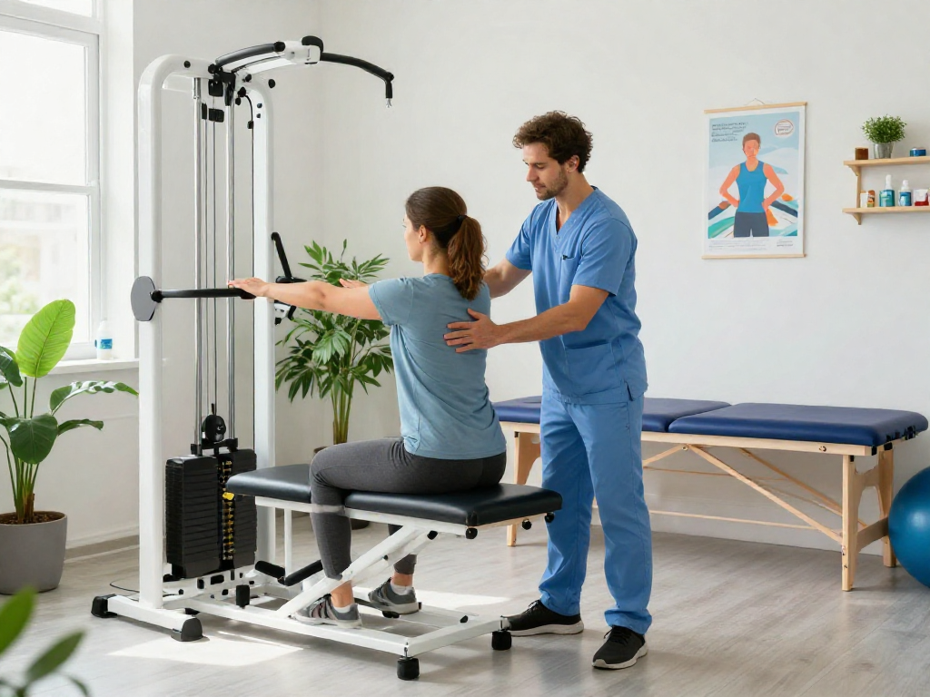 Mobile physiotherapy Sydney service providing patient care in health clinic.