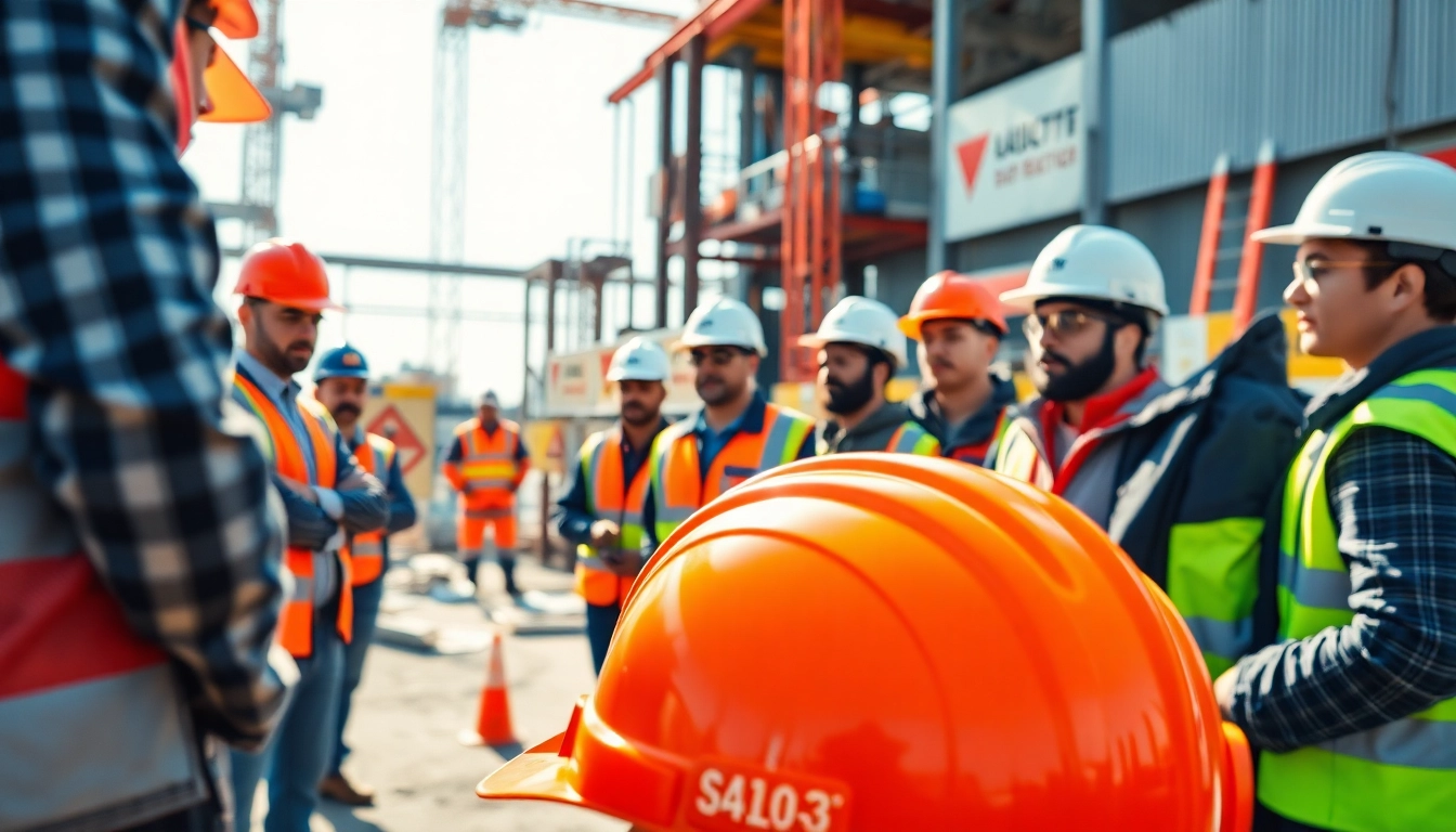 Engaged workers participating in construction safety programs training, showcasing teamwork and safety.