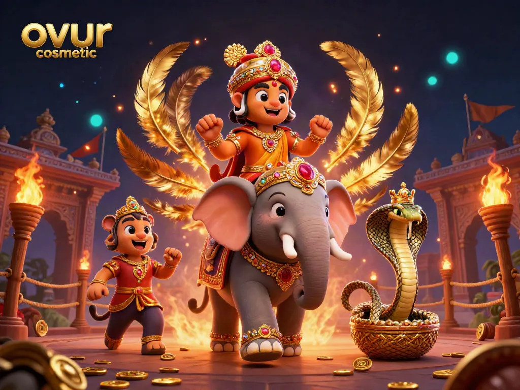 Engage in thrilling play with ovur cosmetic at a vibrant gambling arena featuring a lively maharaja scene.