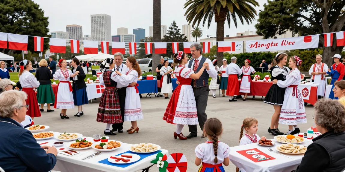 Polish community festival scene showcasing vibrant gatherings and cultural heritage, related to https://www.sfpol.com/.