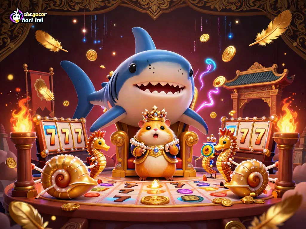 Slot gacor hari ini: ilusi dari raja hamster emas dan penjaga kuda laut yang megah di arena permainan penuh warna.