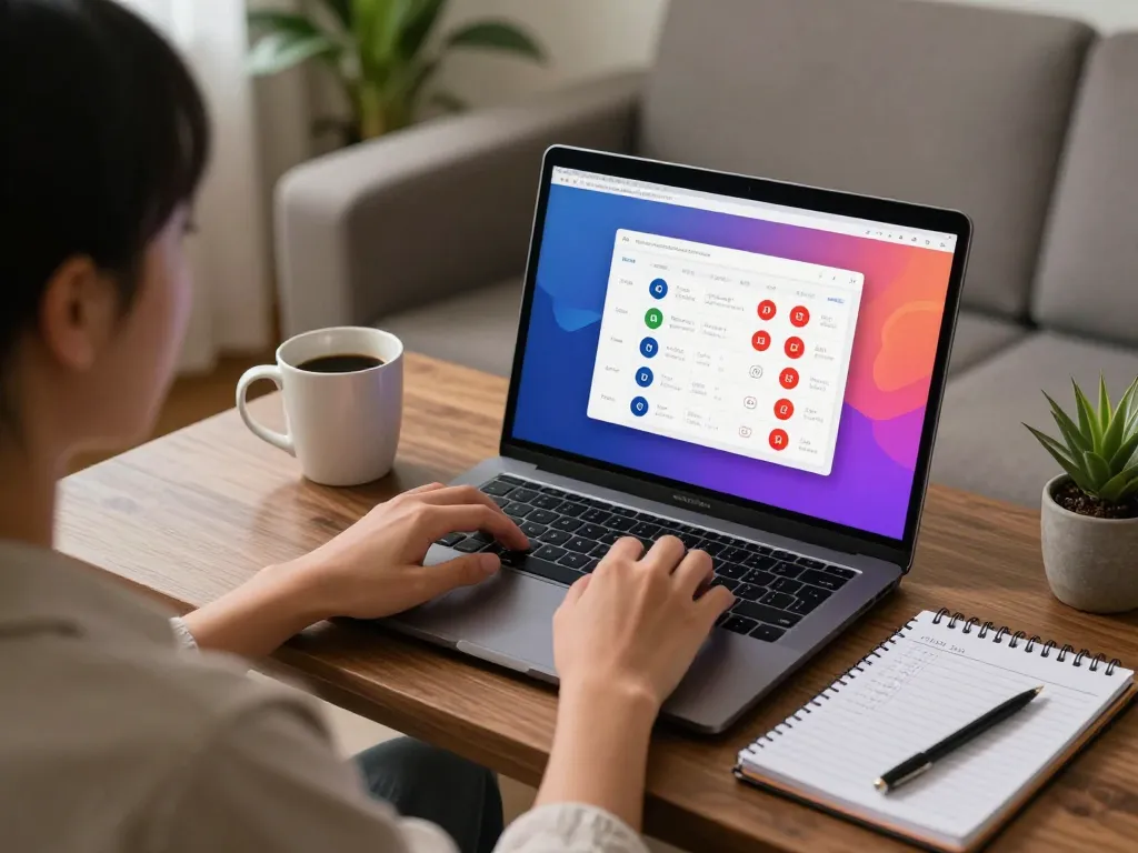 Engaged in toto togel gameplay on laptop from a cozy home setting, showcasing strategic betting.