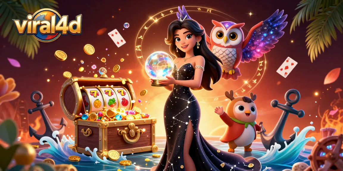 Experience viral4d gaming with vibrant slots and vivid light effects in this mesmerizing illustration.
