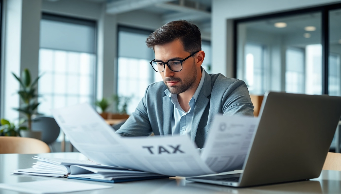 Tax Consultant in Kenya providing expert financial advice in a sleek office.