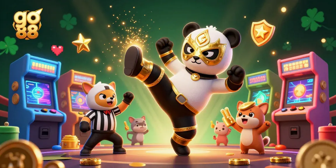 Engage with go 88 excitement through colorful casino themes in a vibrant cartoon illustration