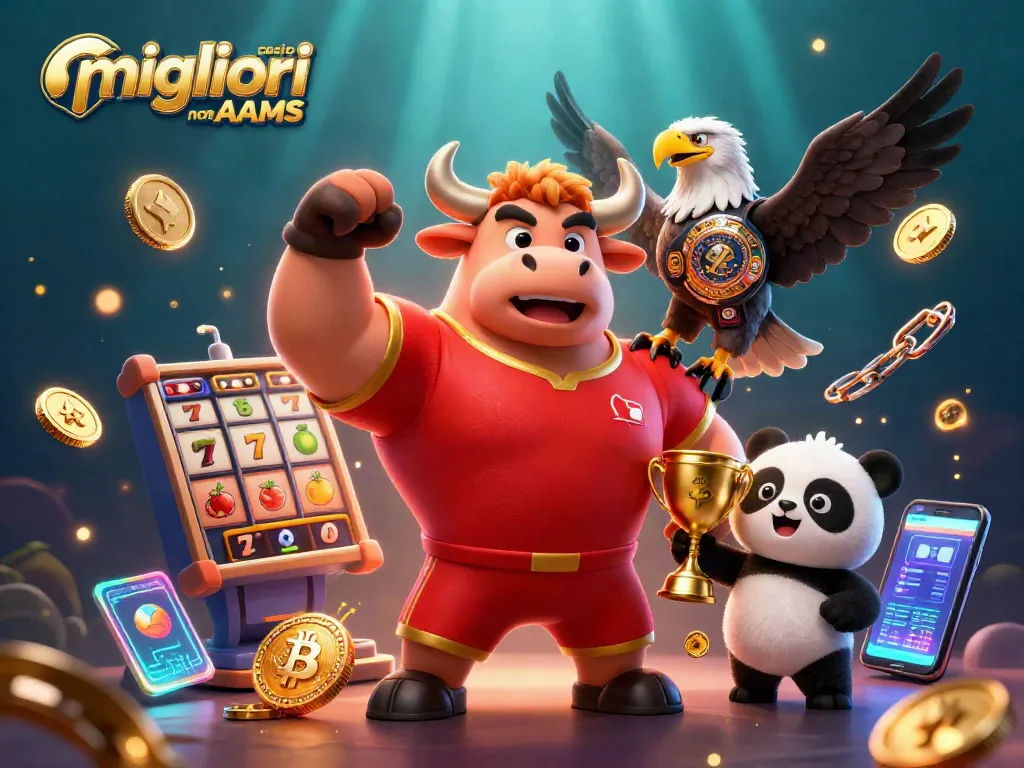 Visualizza i migliori casino non AAMS con vincite elevate e simboli delle slot in un'illustrazione vibrante.
