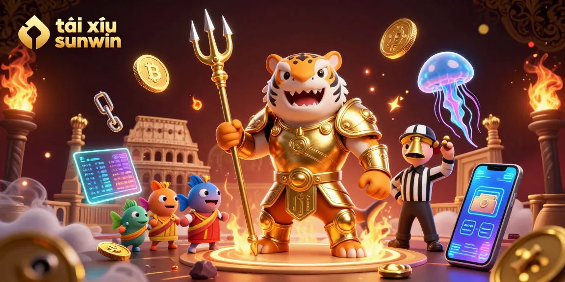 Tai xỉu sunwin reveals thrilling game experiences in a vibrant underwater colosseum scene.