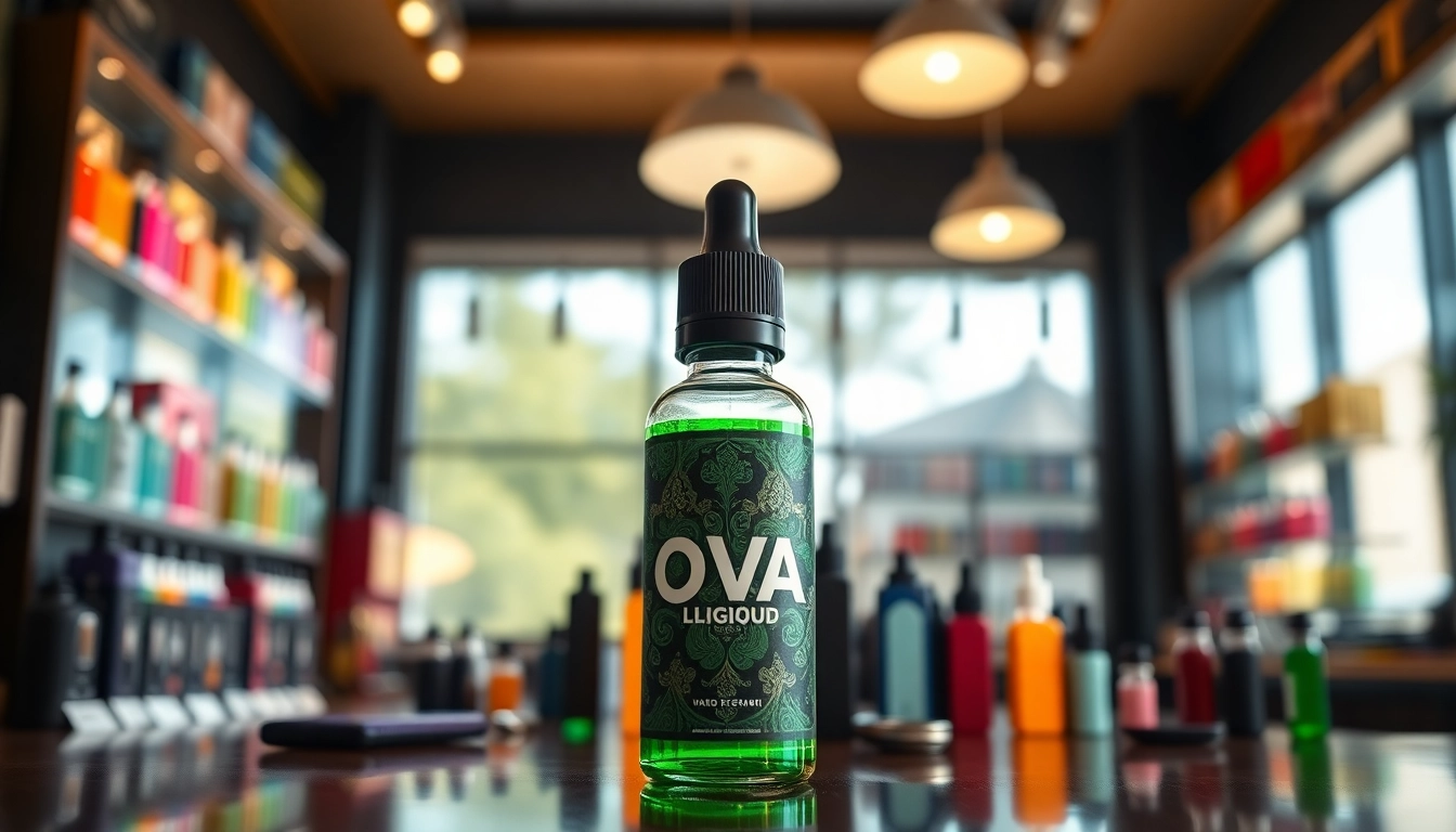 Erleben Sie den frischen Geschmack des Oxva Liquid in einer stilvollen Vape-Shop-Umgebung.