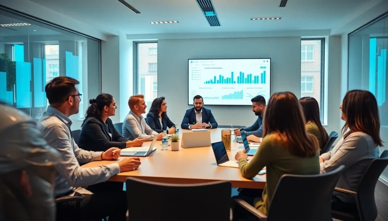 Team collaboration at https://valuesfirst.com with diverse professionals in a modern setting.