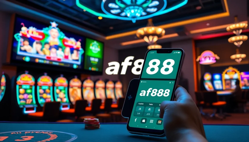 Engaging online gaming interface at af88.com showcasing vibrant casino elements.