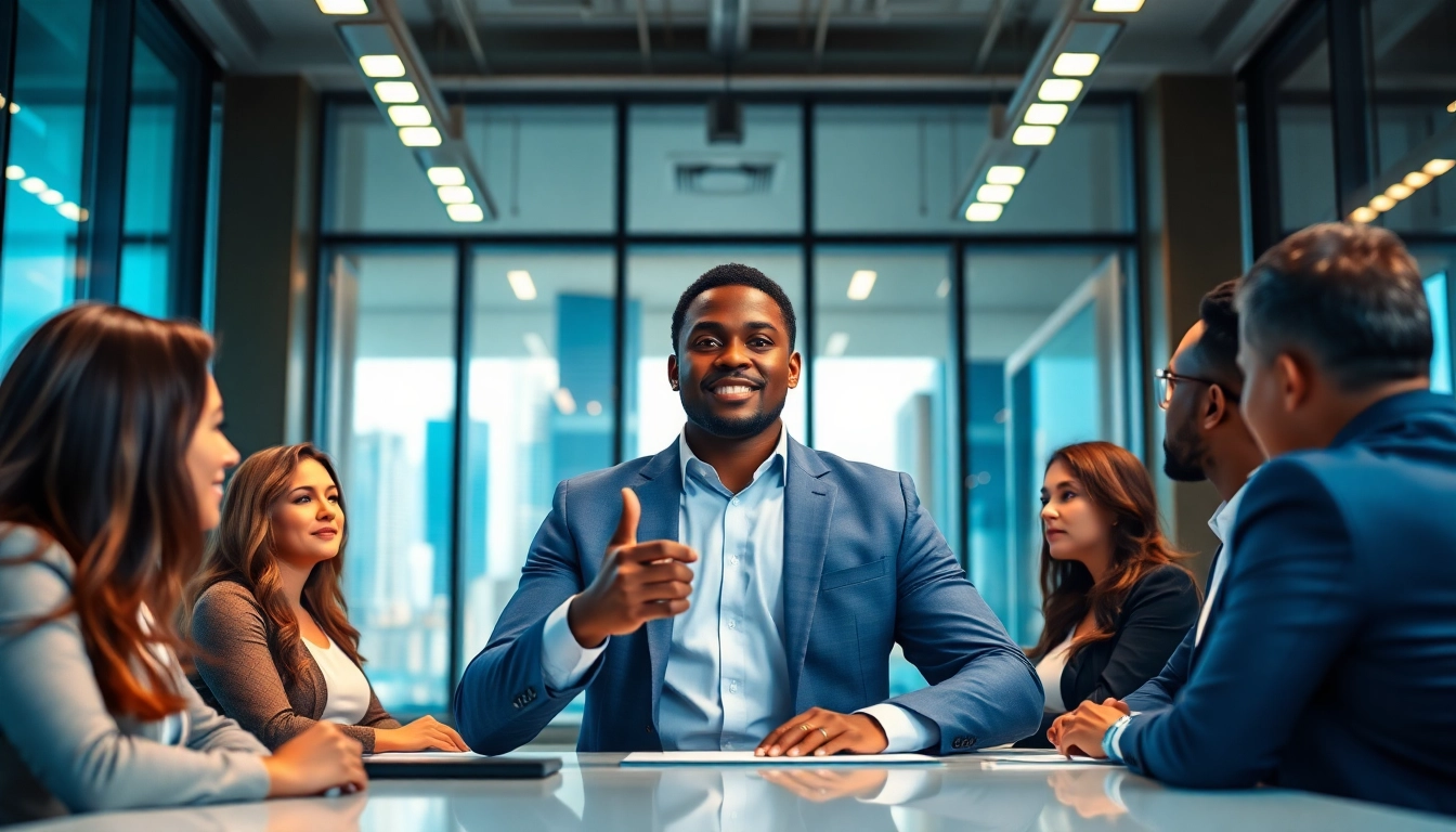 Bet on Black entrepreneur presenting innovative ideas to investors in a dynamic boardroom setting.