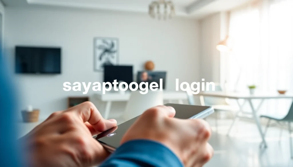 Akses login sayaptogel login untuk platform judi online dengan tampilan modern.