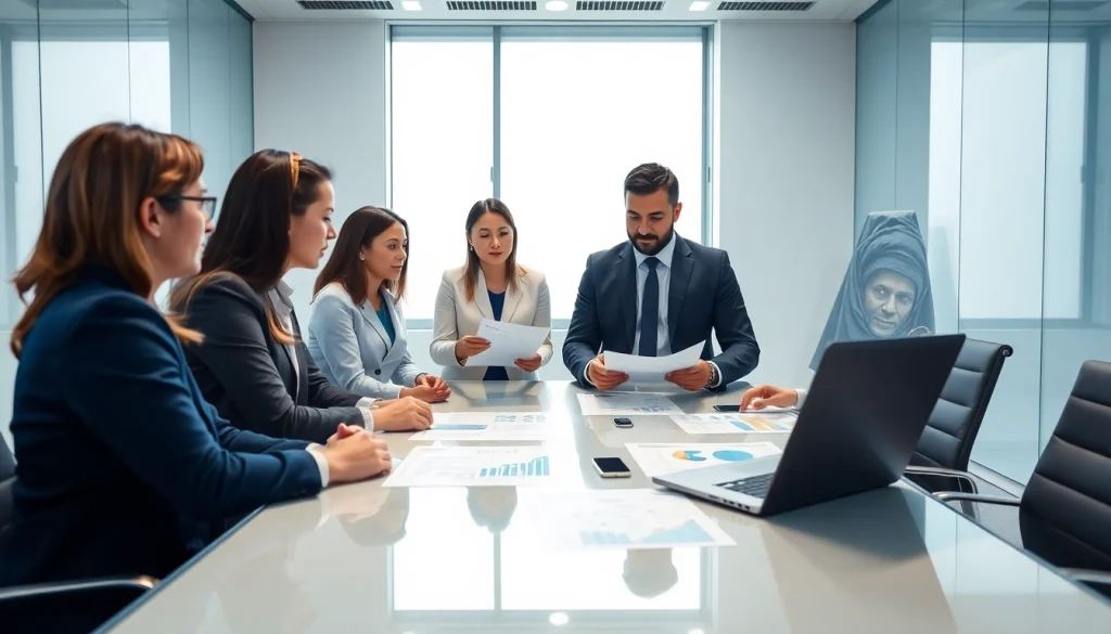 신용카드 현금화 방법을 논의하는 재무 전문가와 팀원들의 모습