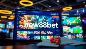 Engaging sports betting interface highlighting the new88bet platform with vibrant gaming visuals.